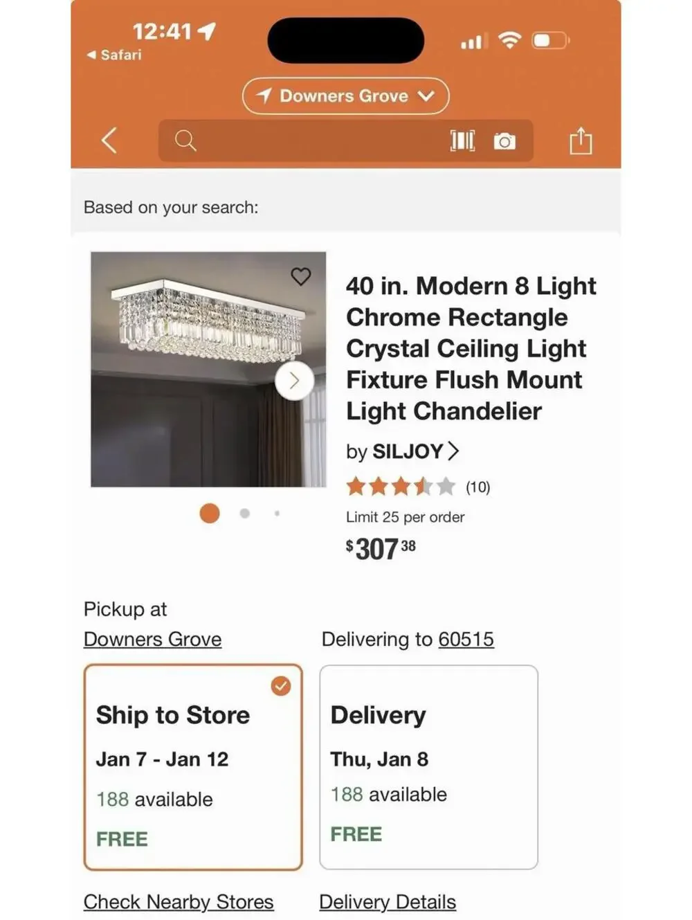 39.4W X 10D X 10H Elandor Flushmount Crystal Rectangular Cei